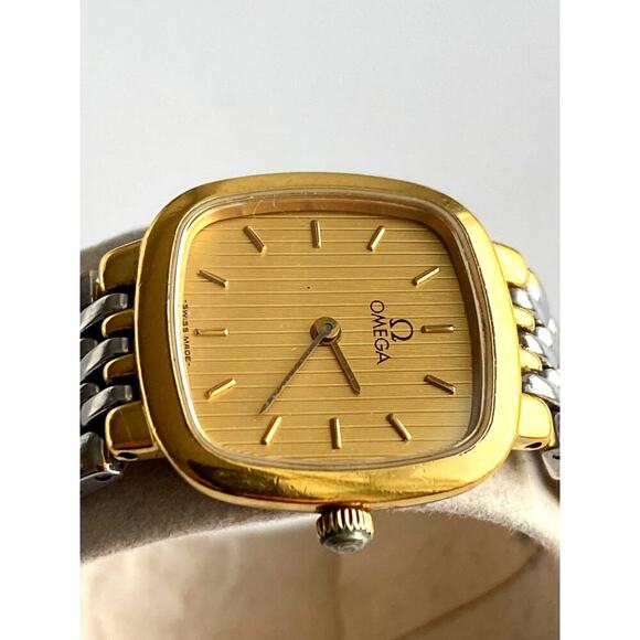 Omega Two-Tone Women's Square Face Watch - Picture 8 of 16
